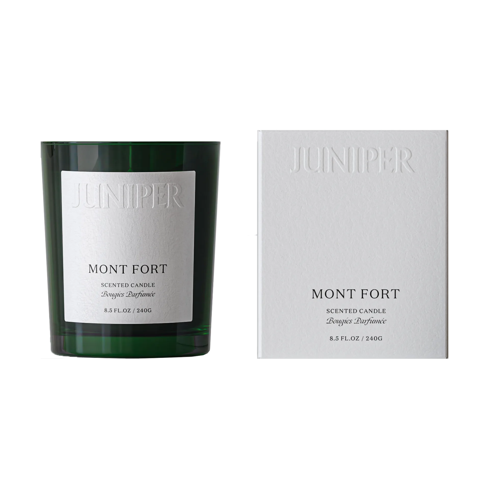 Mont fort scented candle, 240 gr Juniper