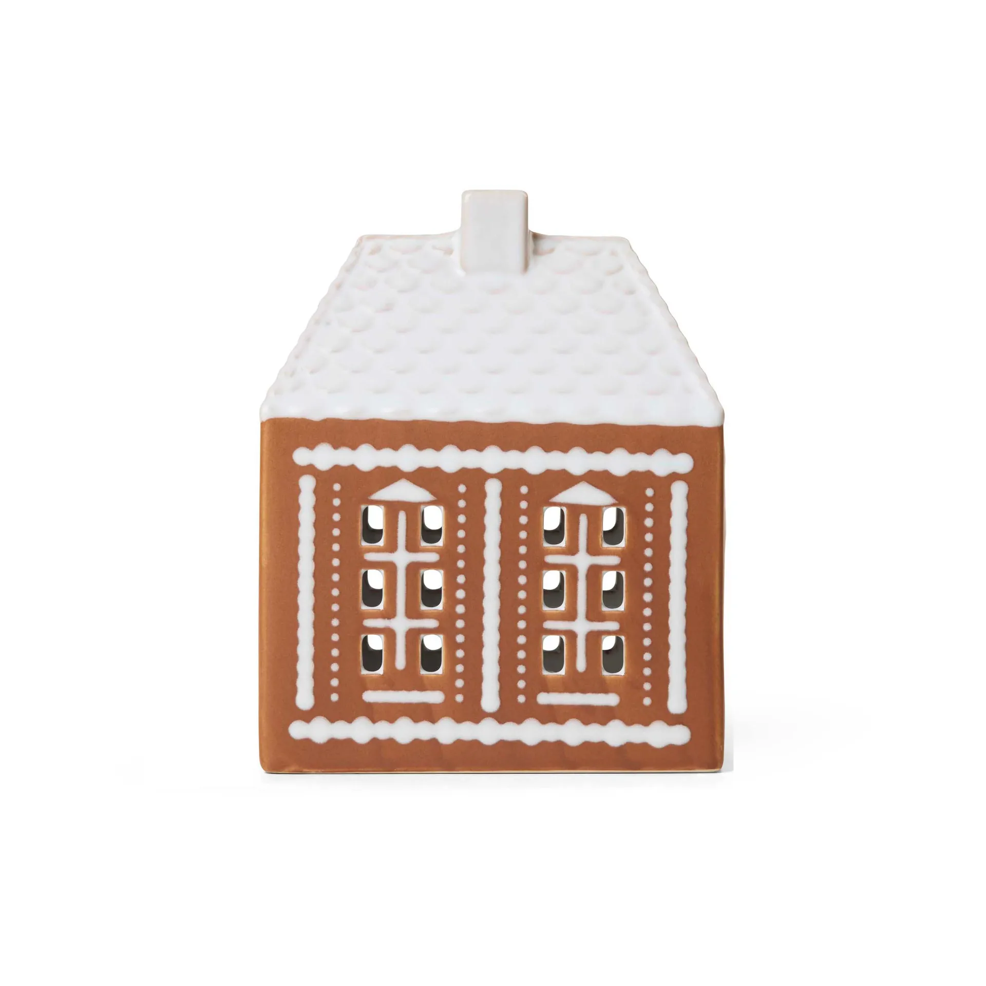 Gingerbread candle holder medium 15 cm, Brown Kähler