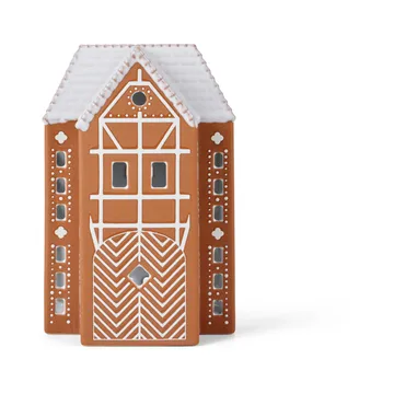 Gingerbread candle latern large 17 cm - Brown - Kähler