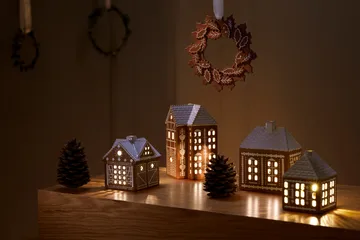 Gingerbread Christmas wreath Ø18.5 cm - Brown - Kähler