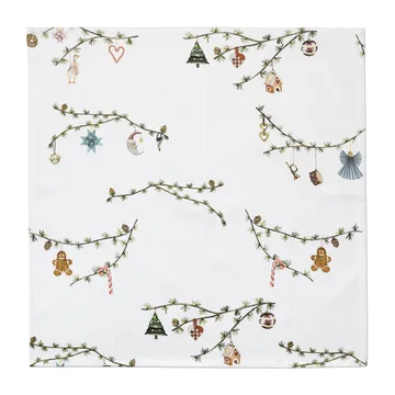 Hammershøi Christmas fabric napkin 45x45 cm 4-pack - White - Kähler