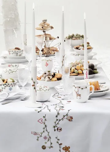 Hammershøi Christmas tablecloth 150x370 cm - White - Kähler