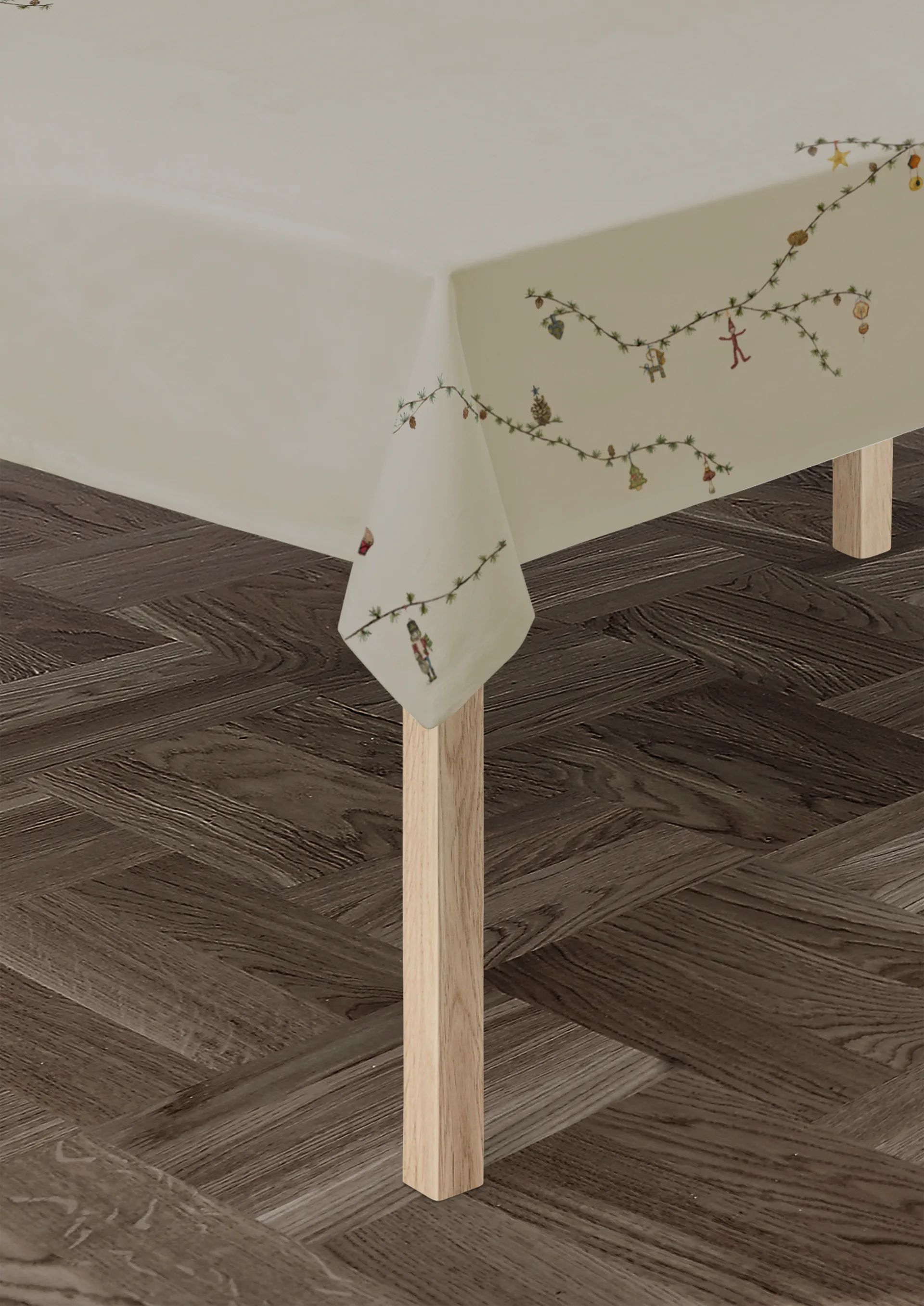 Hammershøi Christmas Tablecloth sand, 150x320 cm Kähler