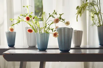 Hammershøi vase unfold - Blue, 20.5 cm - Kähler