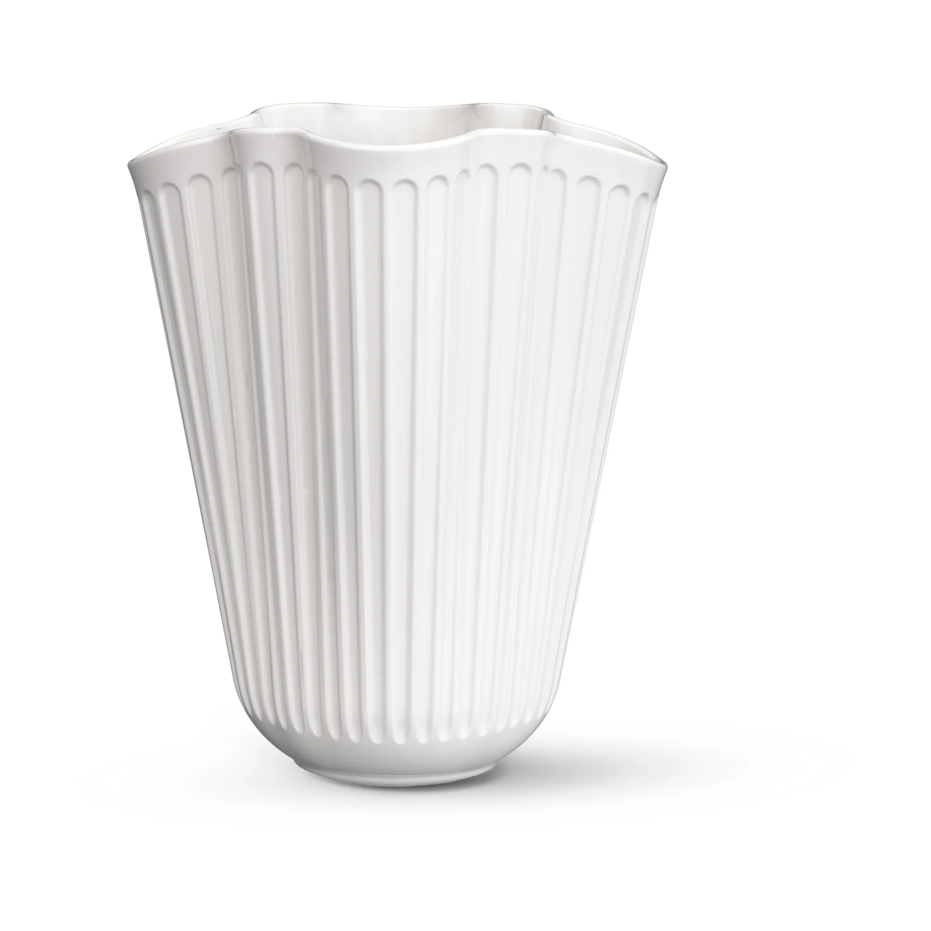 Hammershøi vase unfold, White, 20,5 cm Kähler