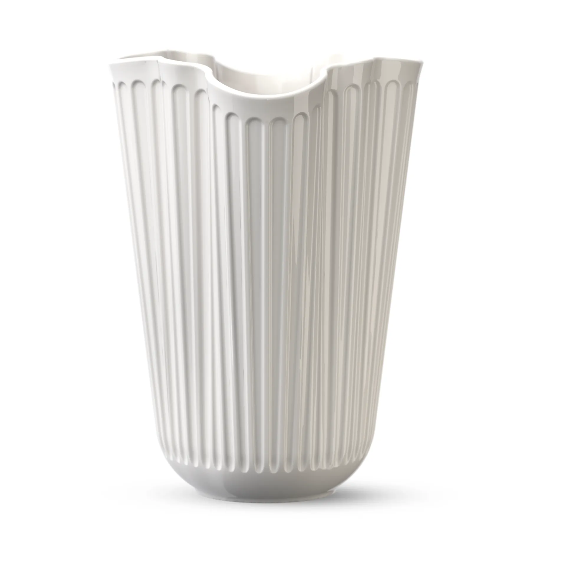 Hammershøi vase unfold, White, 20,5 cm Kähler