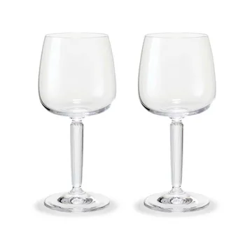 Hammershøi white wine glass 35 cl 2-pack - Clear - Kähler