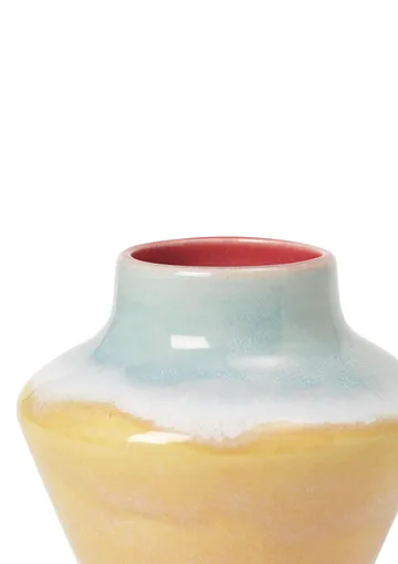 Poppery vase 12 cm - Pink-mint-yellow - Kähler