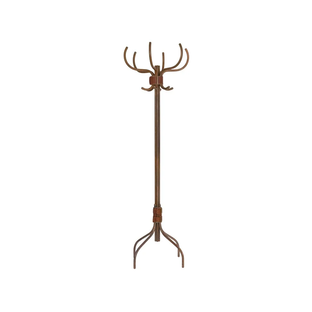 Babe coat rack, Copper-plated steel-brown leather belt Källemo