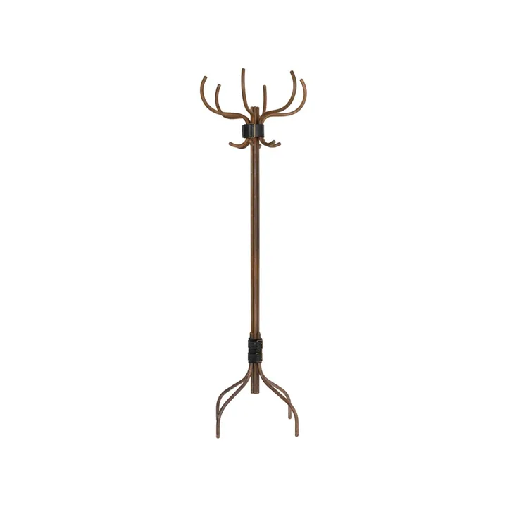 Babe coat rack - Pre-burnished steel-black leather belt - Källemo