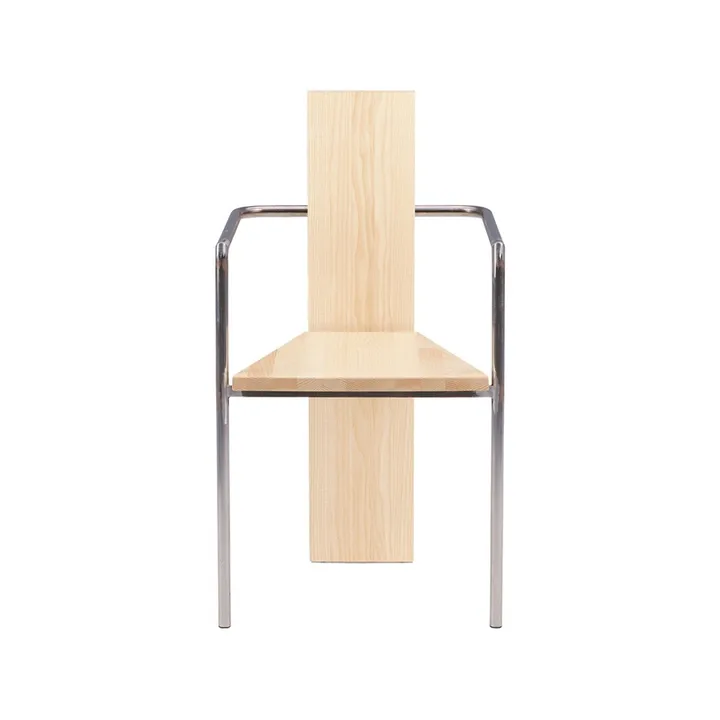 Concrete armchair - Ash-raw steel frame - Källemo