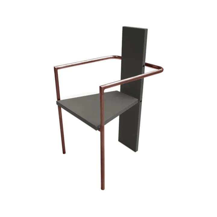 Concrete armchair - Gray copper-plated frame - Källemo
