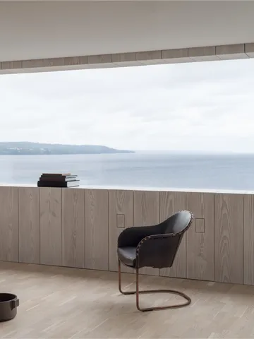 Ingo armchair - Cigar brown-matte chrome - Källemo