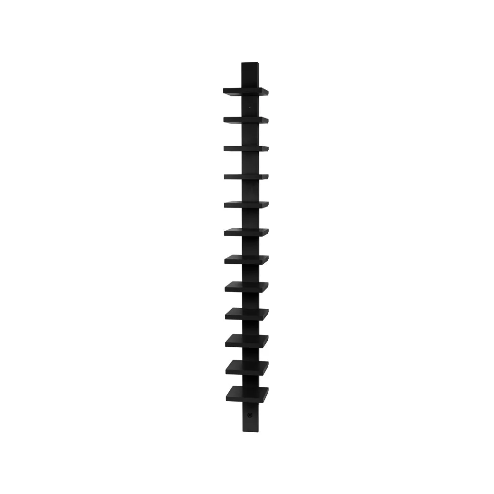 Pilaster wall shelf, Black stained Källemo