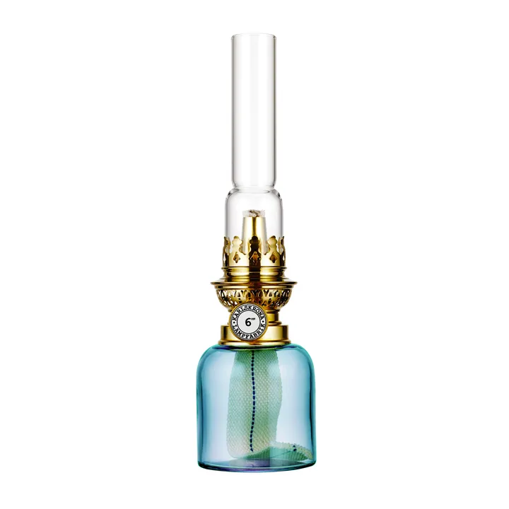 Koholmen paraffin lamp - aquamarine - Karlskrona Lampfabrik