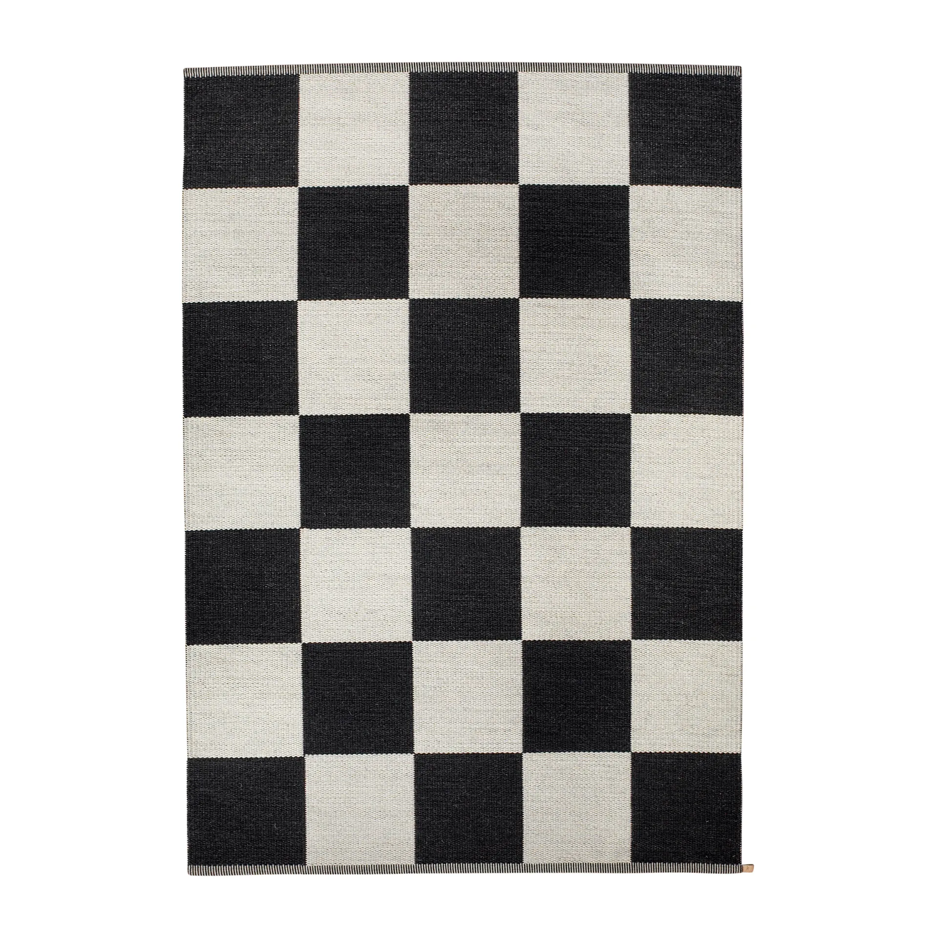 Checkerboard Icon rug 165x240 cm, Midnight black Kasthall