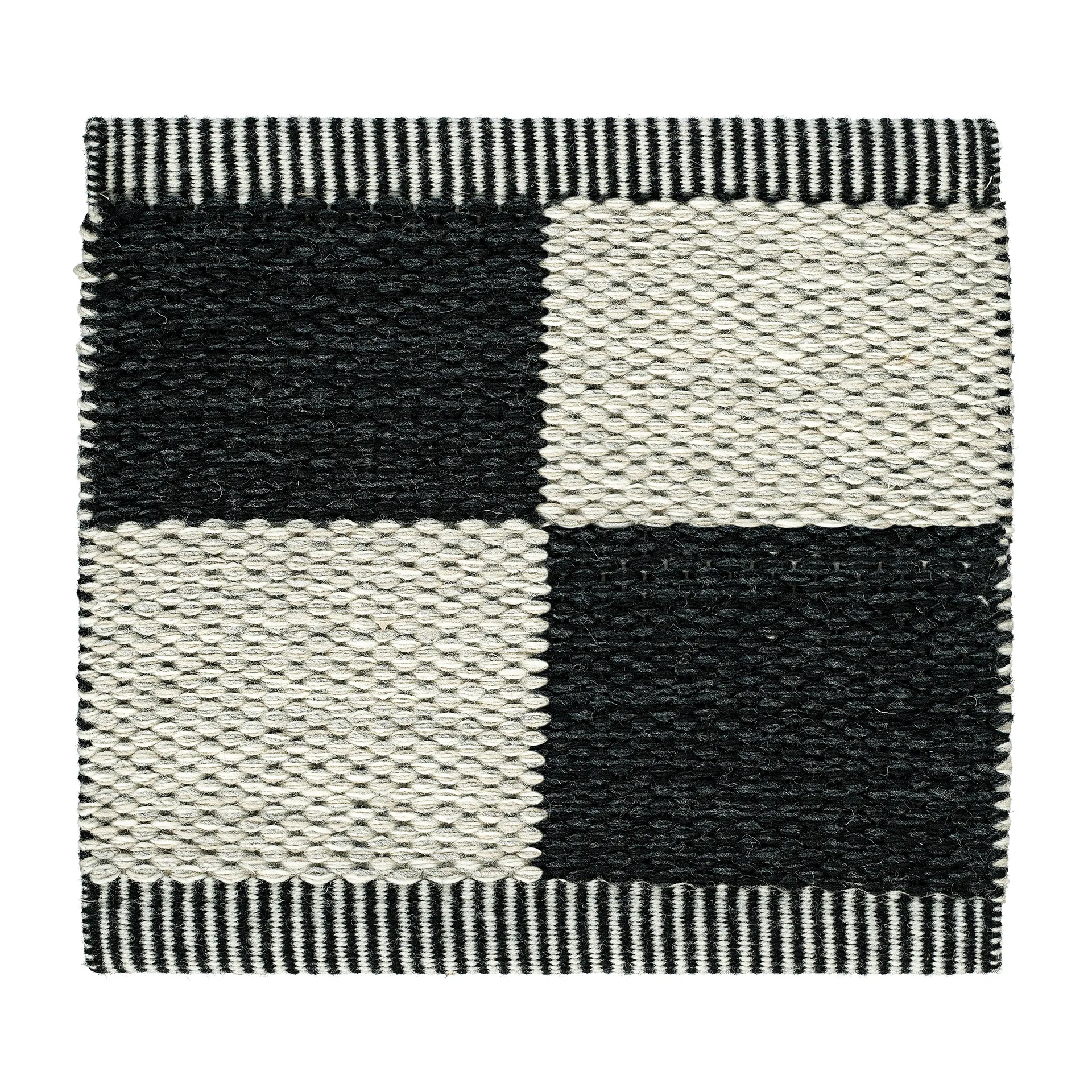 Checkerboard Icon rug 200x300 cm, Midnight black Kasthall