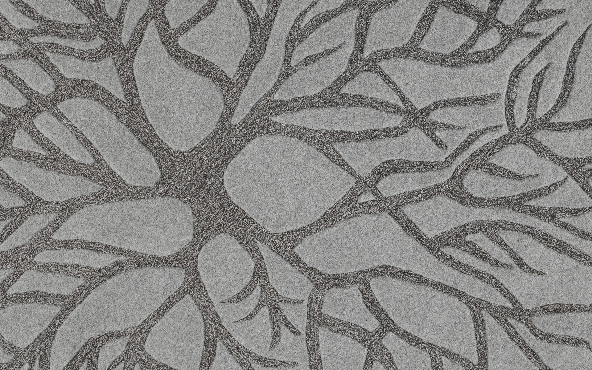 Birds nest hand woven rug Ø 220 cm, MD Grey Kateha