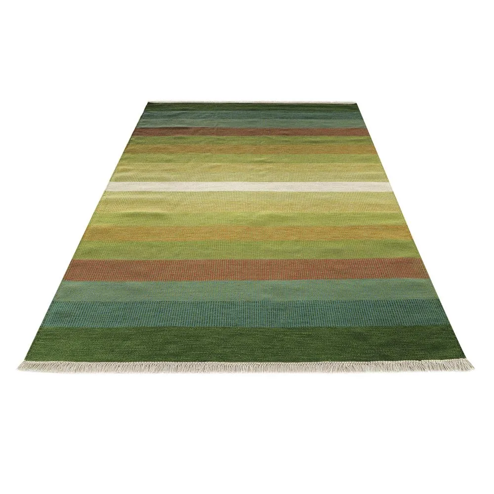 Tofta wave rug 170 x 240 cm, Green Kateha