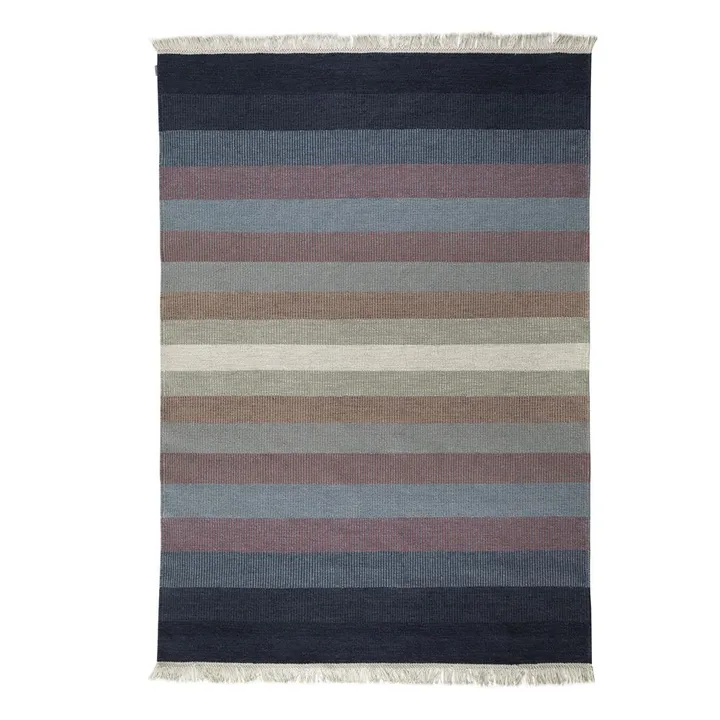 Tofta Wave rug 80x250 cm - blue - Kateha