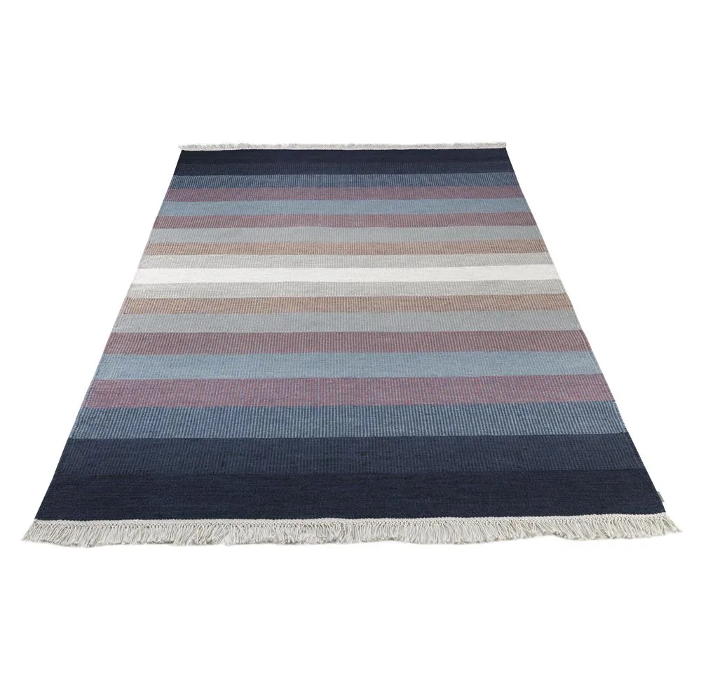 Tofta Wave rug 80x250 cm, blue Kateha