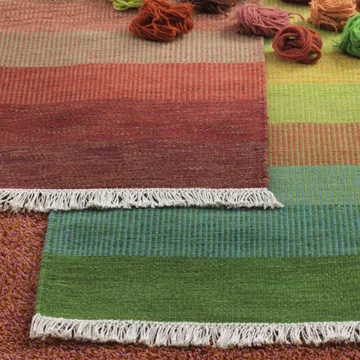 Tofta wave rug - Blue, 170x240 cm - Kateha
