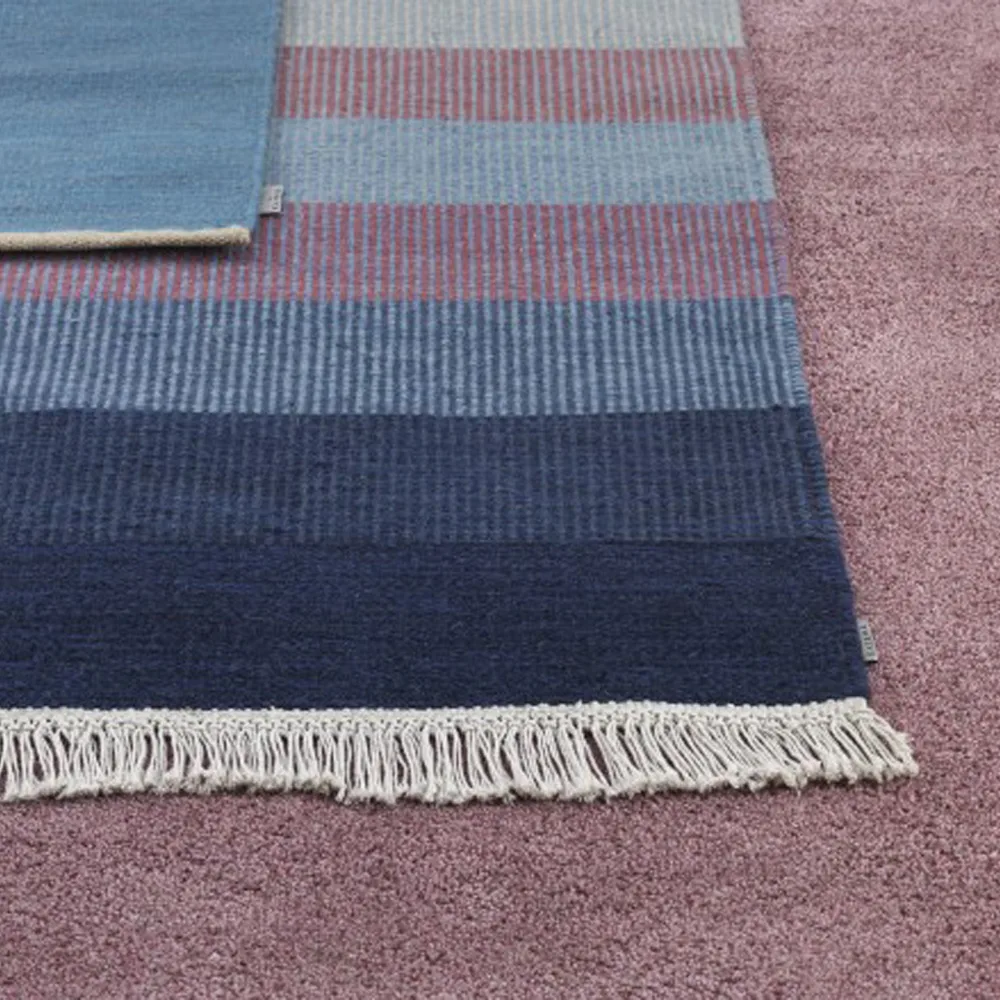 Tofta wave rug, Blue, 170x240 cm Kateha