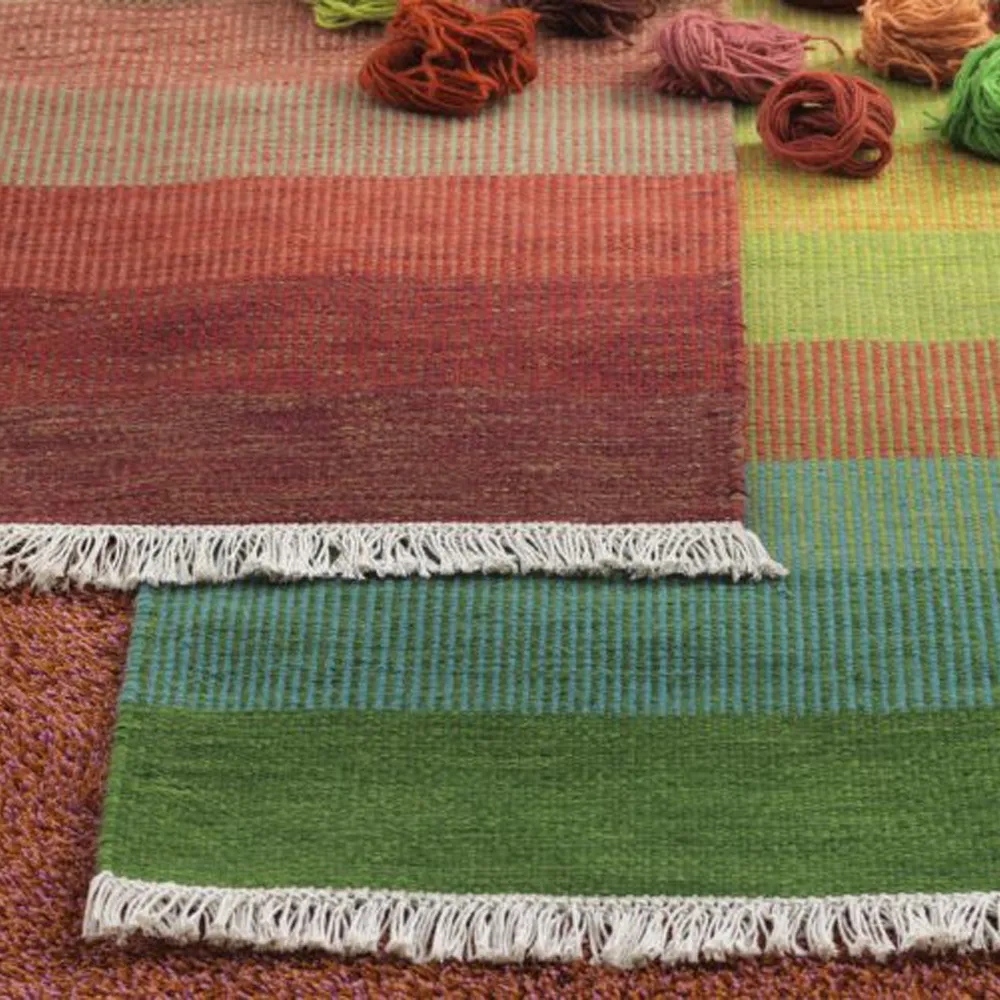 Tofta wave rug, Green, 200x300 cm Kateha