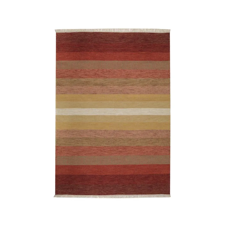 Tofta wave rug - Red, 170x240 cm - Kateha