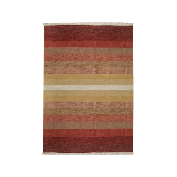 Tofta wave rug - Red, 200x300 cm - Kateha