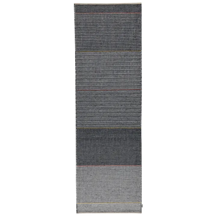 Tribulus One wool carpet 80x250 cm - black, white, red, yellow - Kateha