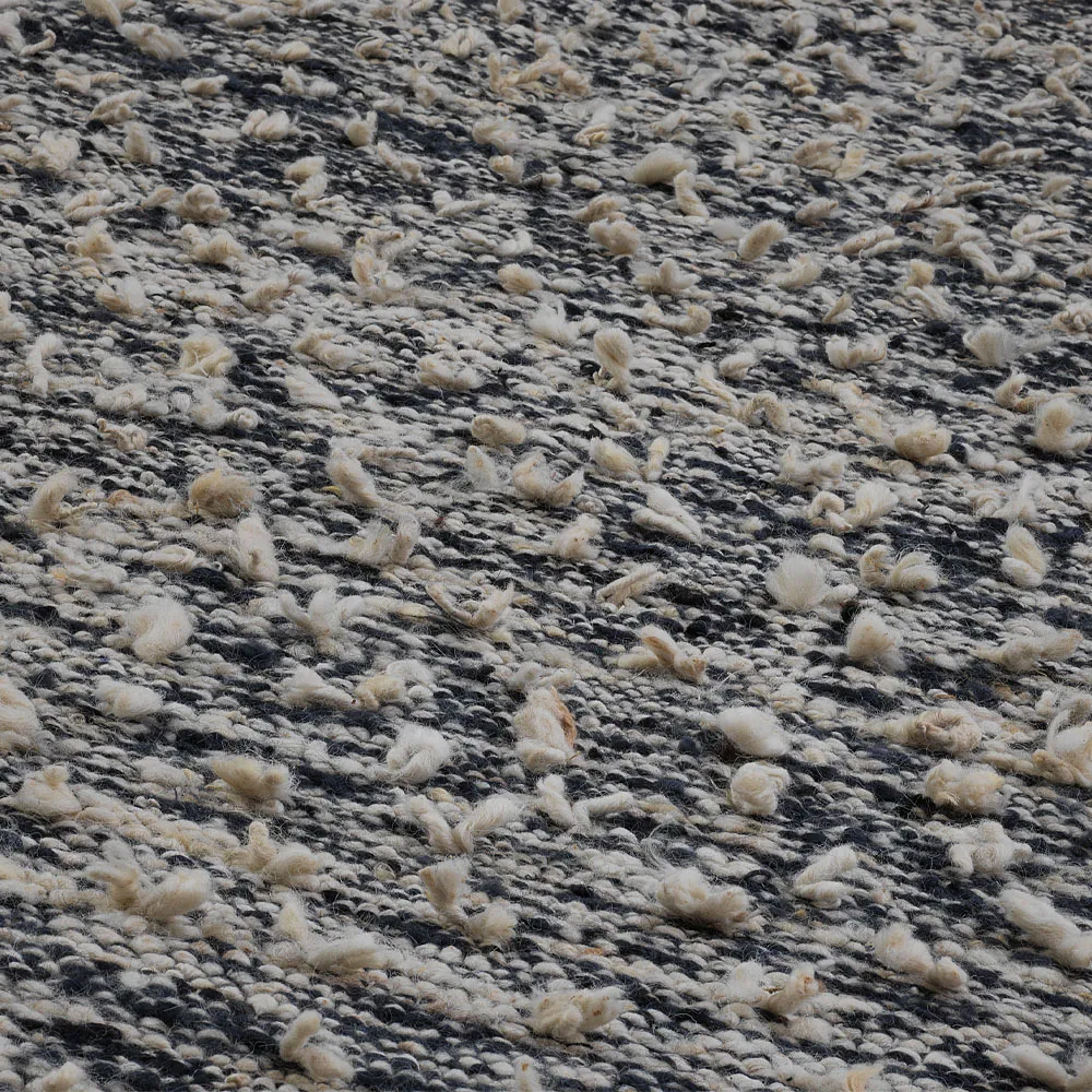 Woolly rug, Black/white, 170x240 cm Kateha