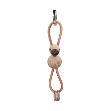 Kaj Bojesen bird keyring - Oak, natural leather - Kay Bojesen Denmark