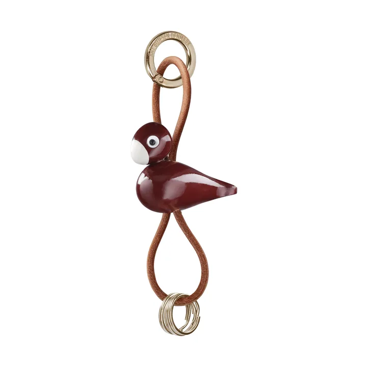 Kaj Bojesen bird keyring - Sand, natural leather - Kay Bojesen Denmark