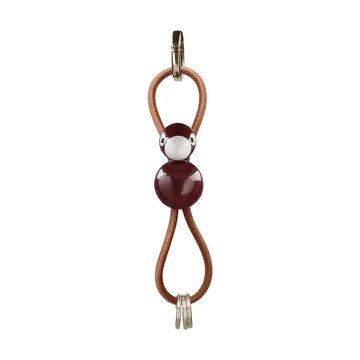 Kaj Bojesen bird keyring - Sand, natural leather - Kay Bojesen Denmark