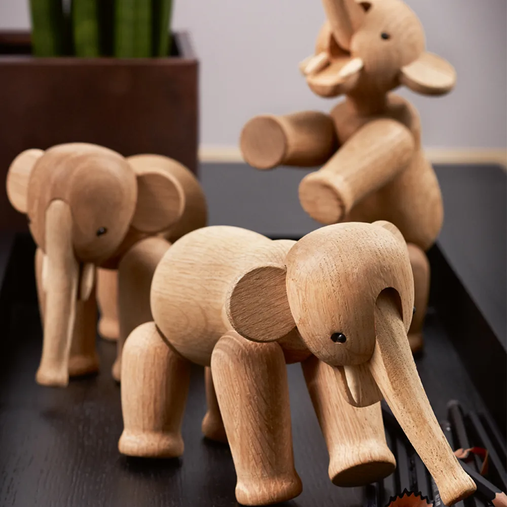 Kay Bojesen elephant mini, Oak Kay Bojesen Denmark