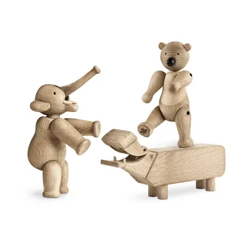 Kay Bojesen Liliput 3 pieces - Untreated oak, untreated maple - Kay Bojesen Denmark