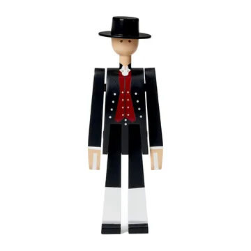 Kay Bojesen man in Norwegian folk costume - Black-red-white - Kay Bojesen Denmark