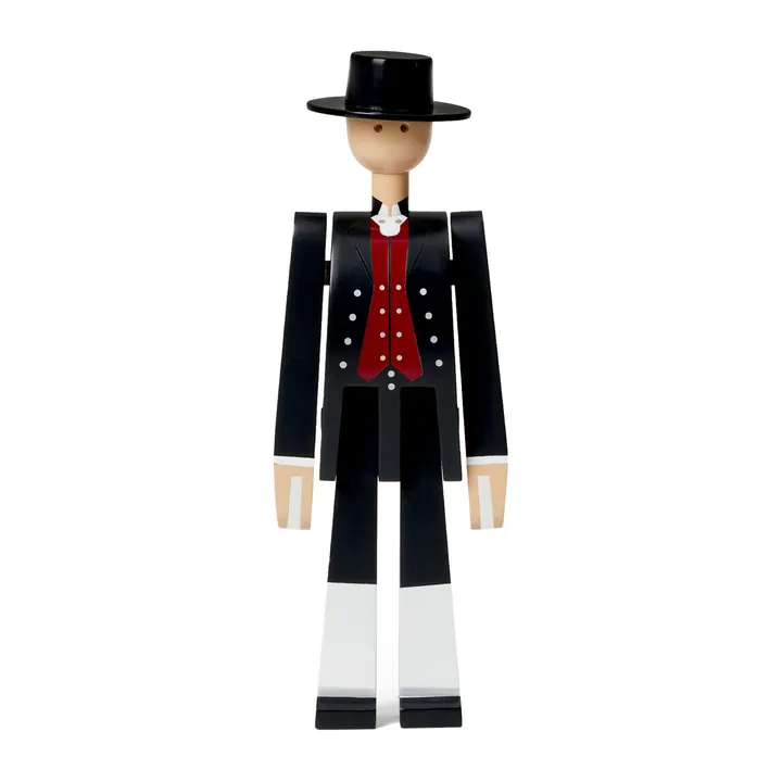 Kay Bojesen man in Norwegian folk costume - Black-red-white - Kay Bojesen Denmark