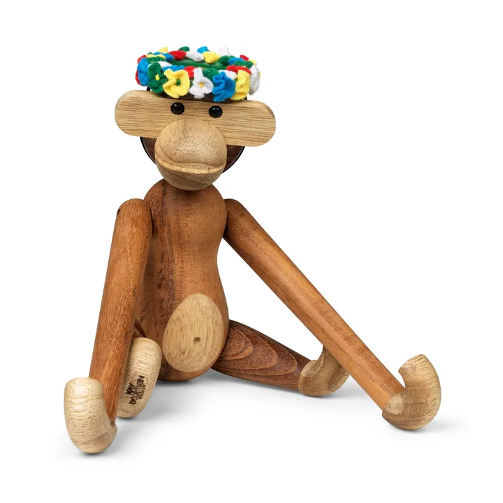 Kay Bojesen monkey small with midsummer wreath - Kay Bojesen Denmark