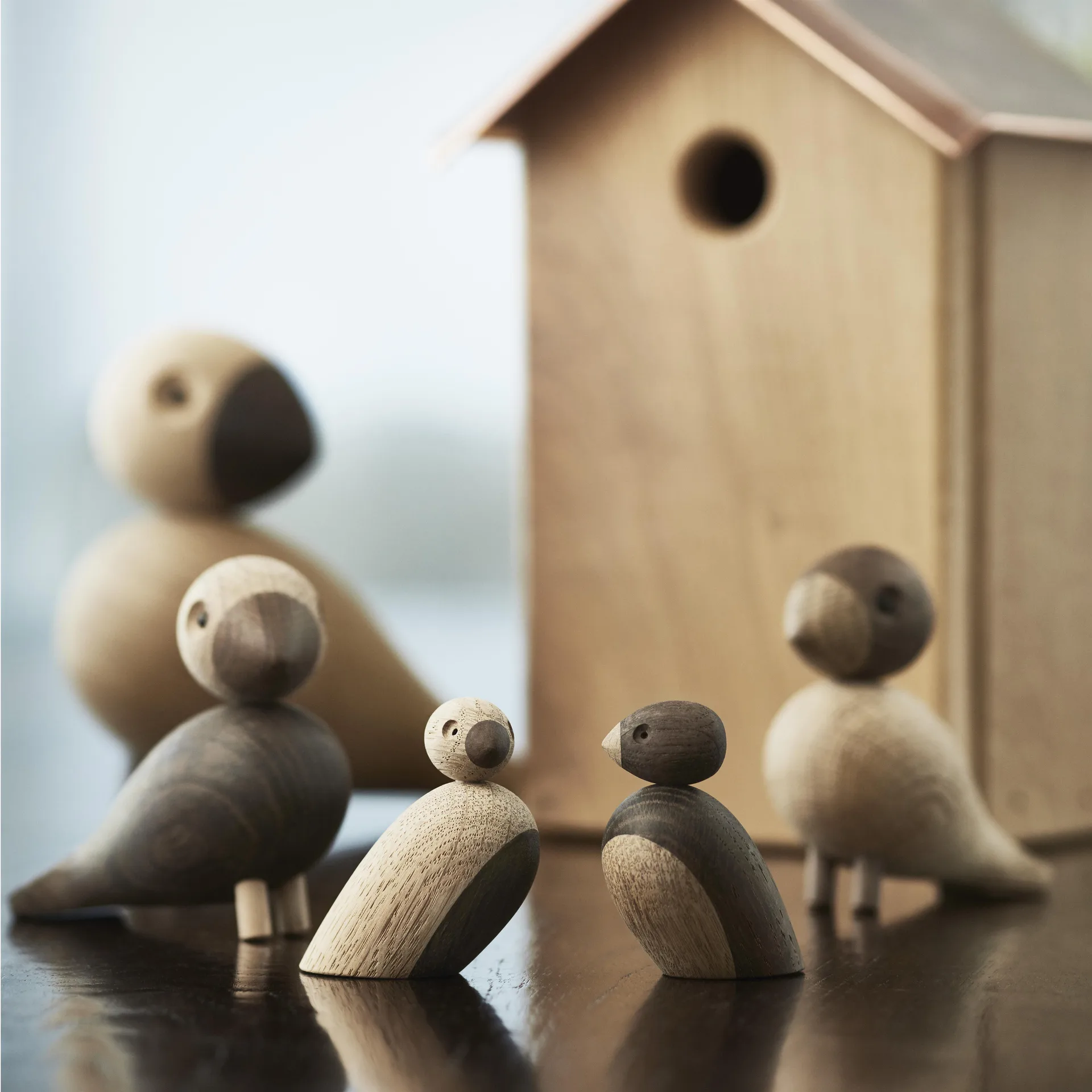 Kay Bojesen sparrows 2-pack, Oak Kay Bojesen Denmark