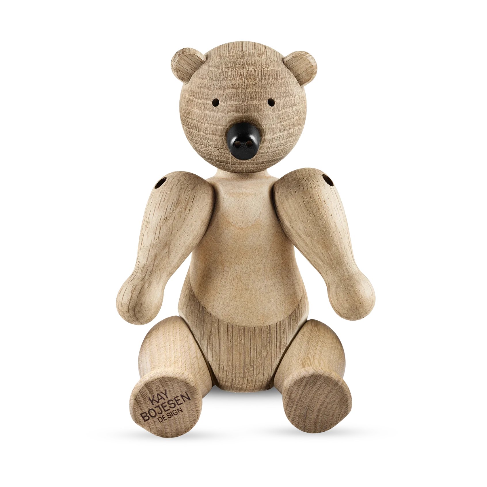 Kay Bojesen wooden bear Liliput, Untreated oak, untreated maple Kay Bojesen Denmark