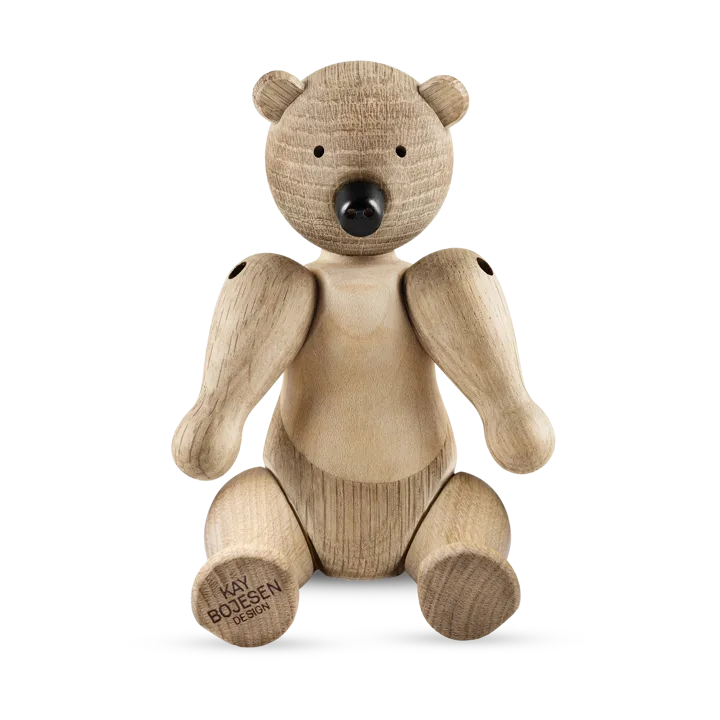 Kay Bojesen wooden bear Liliput - Untreated oak, untreated maple - Kay Bojesen Denmark