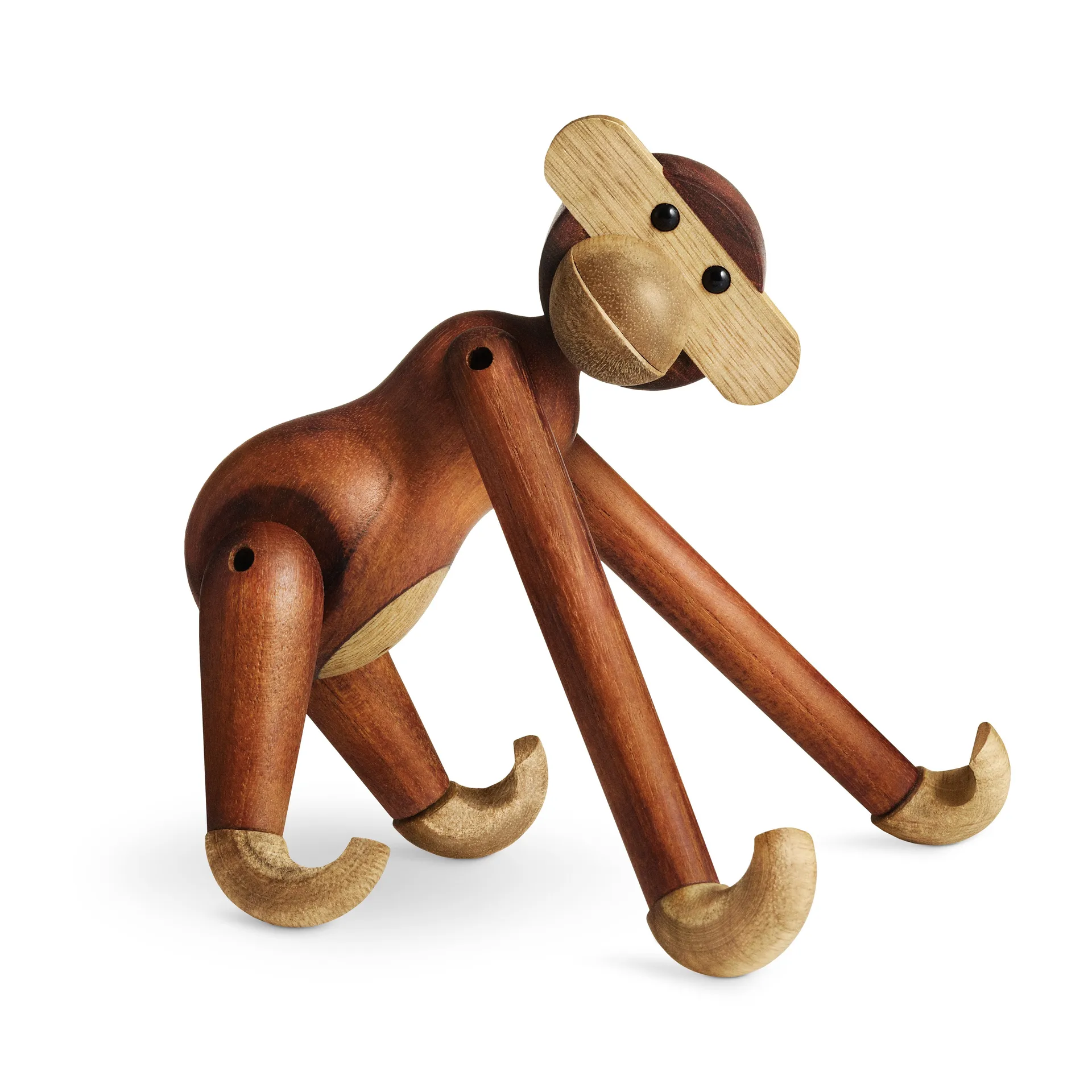 Kay Bojesen wooden monkey small, Teak-limba wood 20 cm Kay Bojesen Denmark