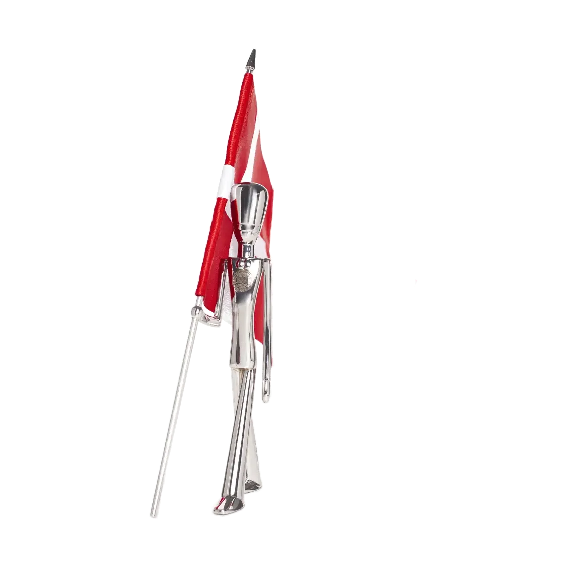 Royal Guard x DBU figurine 18 cm, Polished steel Kay Bojesen