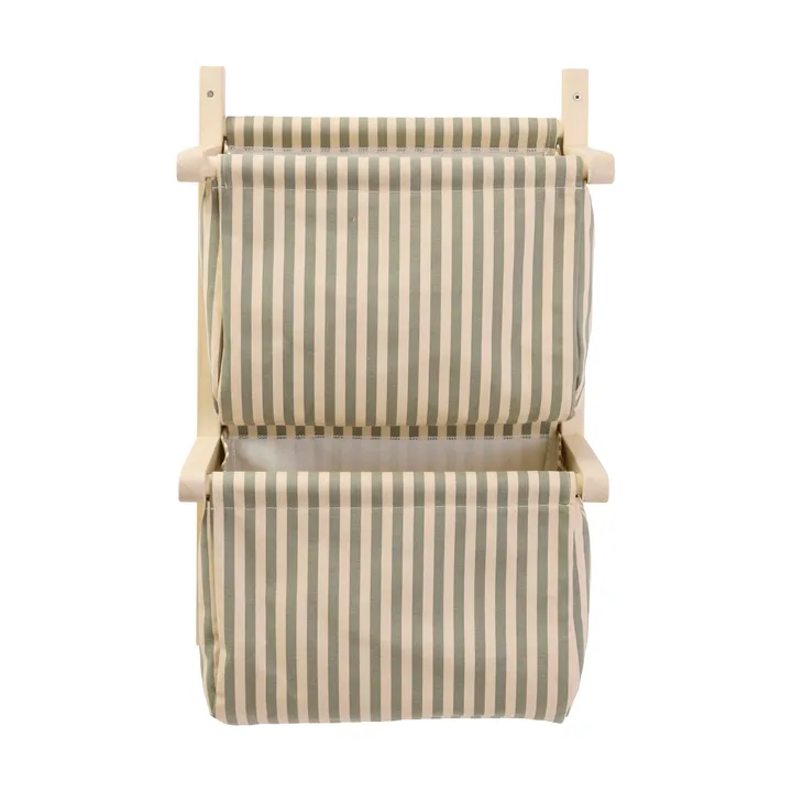 Bag shelf, striped - Green, 40x19x60 cm - Kid's Concept