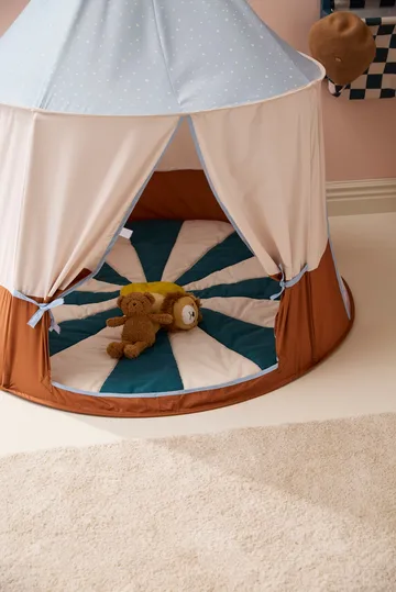 Circus play mat - Blue-green, Ø112x2 cm - Kid's Concept