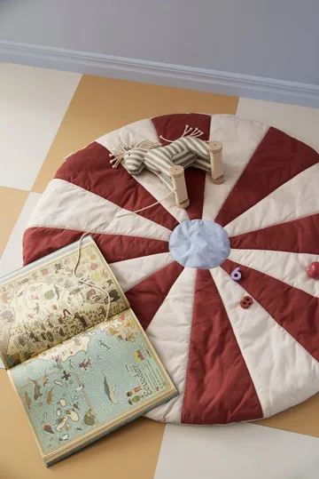 Circus play mat - Red, Ø112x2 cm - Kid's Concept