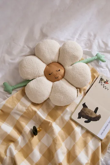 Flower cushion - White-green-yellow - Kid's Concept