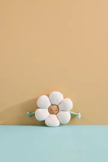 Flower cushion - White-green-yellow - Kid's Concept
